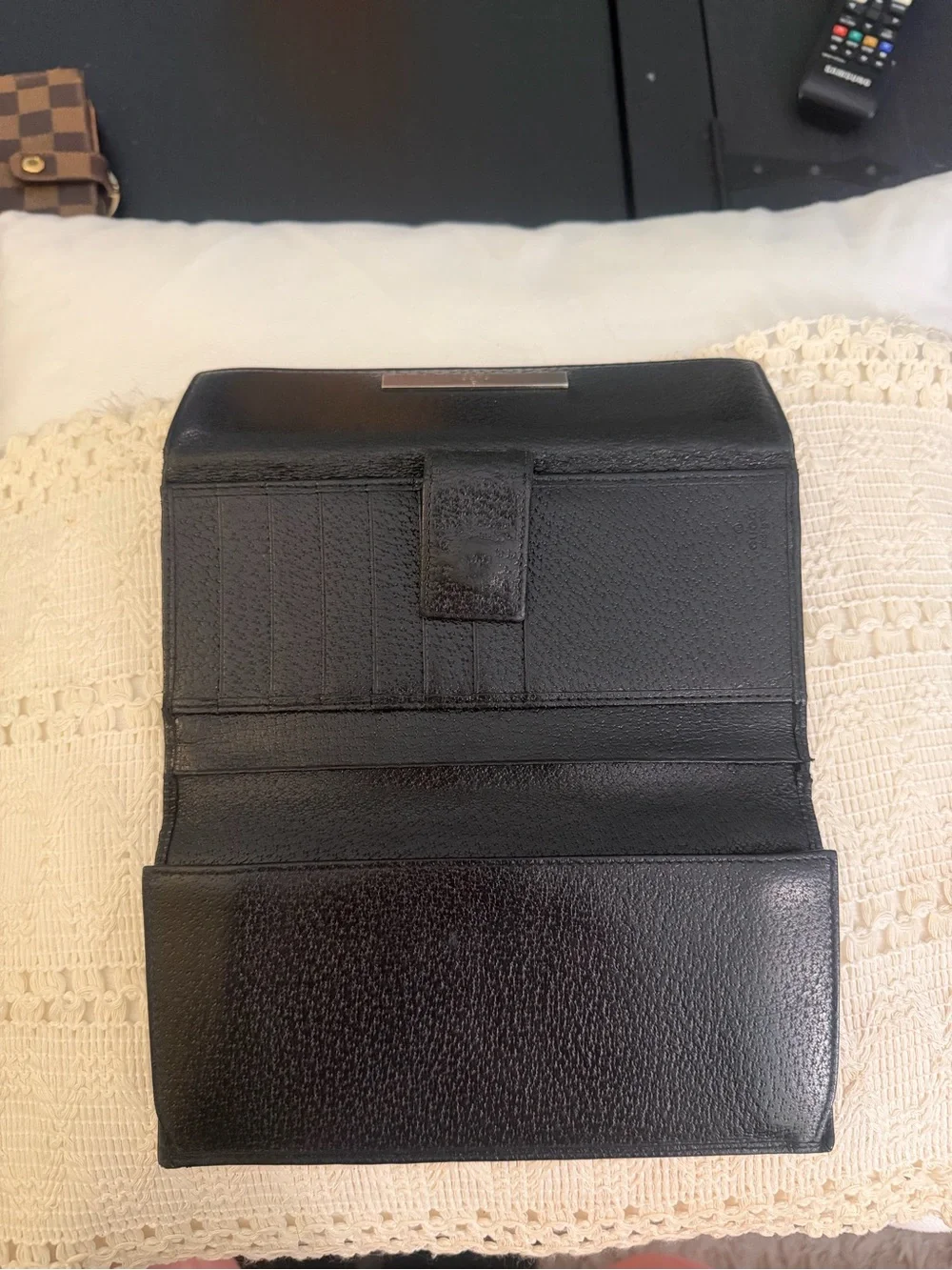 🖤 Vintage Gucci Black Leather Continental Wallet — COA Included